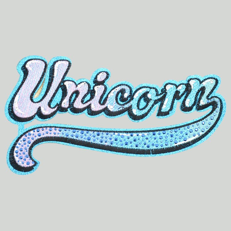 Junhin Fashion 4*6.5 inch letter glitter applique embroidery patches Beaded Patches image6