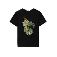 China supplier wholesale custom men's t shirt printing dragon design 100% cotton