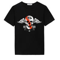 Cheap custom t shirt manufacturer design anime skull heat transfer printing