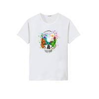 Cheap manufacturer custom t shirt your own design splash-ink skull printing t-shirt