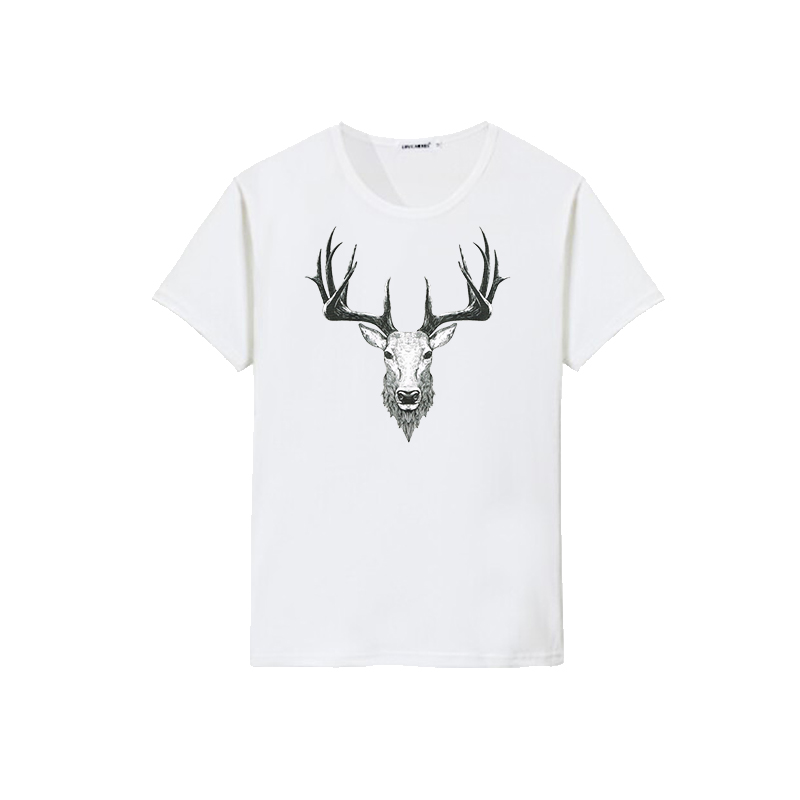 Professional customized deer design heat transfer printing sublimation men t-shirt