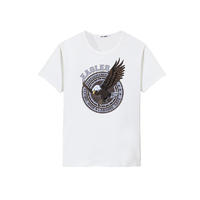 Fashion high quality clothing 100% cotton eagle design printing man t-shirt custom