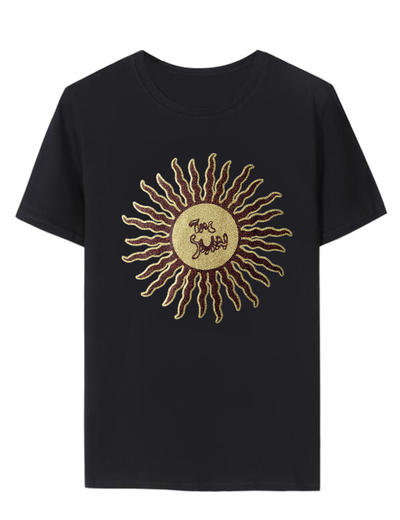 Personalized t shirt design custom sparkely glitter vinyl print t shirt Tee men&women