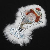 Custom clothes use ice cream design embroidery sequin applique patches for garment