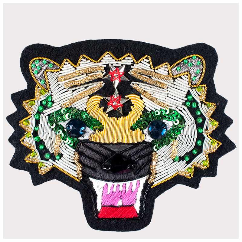 Custom design diy pattern silk embroidered patch for jacket