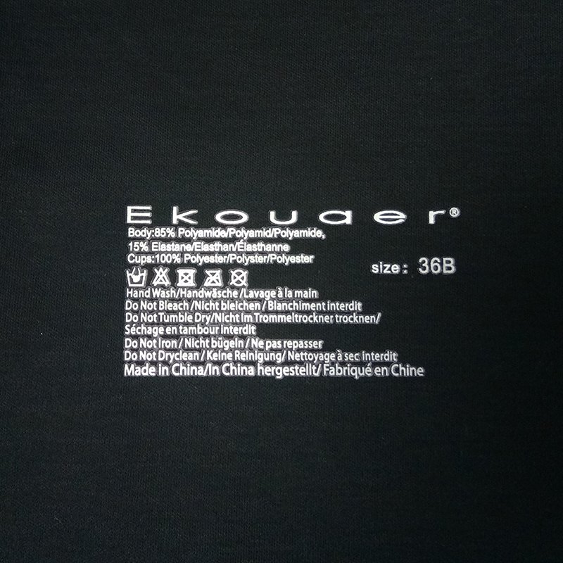 Custom clothes label heat transfer printing washing care for garments