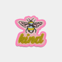 Custom applique honeybee towel embroidery patch designs wholesale