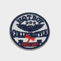 Custom  wholesale letter badge designs embroidery patch for garment