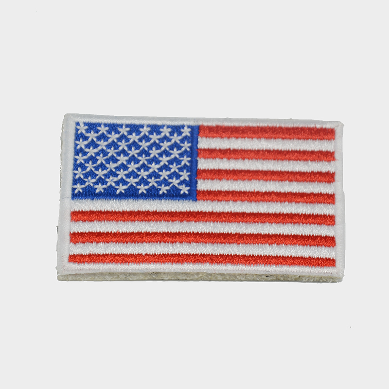 wholesale blue star red striped flag embroidery patch design