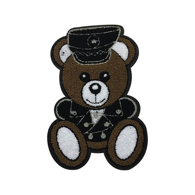 T shirt custom clothing diy design cartoon bear pattern  iron on towel 3d embroidery patch for t shirt