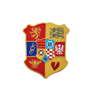Custom diy badge pattern school emblem of shield desgin embroidery patch for clothing