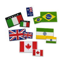 Custom badges national flag design sew on sticker embroidery patch label for clothing